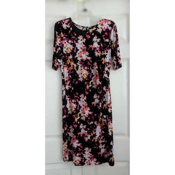 Women's Apt 9 Black & Multicolor Patterned Dress Size Medium - Picture 1 of 6